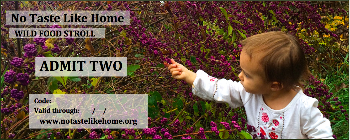 Gift Certificate for wild food tour, tour